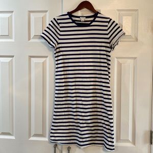J. Crew t-shirt dress. Size Small. Navy & White Stripes